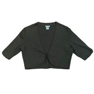 Ann Taylor Petites Chocolate Brown Silk Blend Shrug